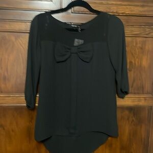 Love + Haight black blouse with bow